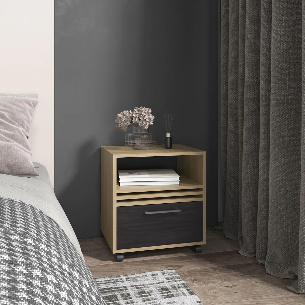 tuphen tuphen Vance 20" High One Drawer Nightstand Natural Oak — product photo