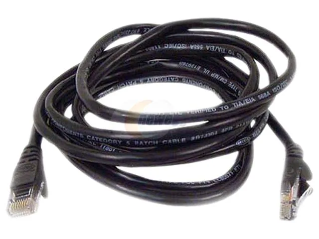 Belkin Belkin TAA791-03-BLK-S Cat 5E network ethernet cable 3 ft black — product photo