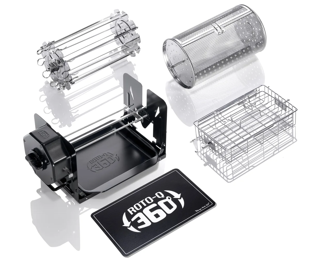 ROTO-Q 360 ROTO-Q 360 Family Bundle FA240805BL Black Non-Electric Cordless Rotisserie bbq grill — product photo