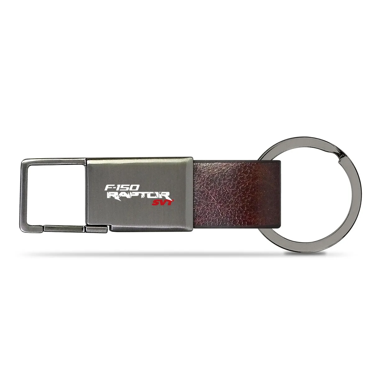 iPick Image, LLC iPick Image, LLC Ford F-150 Raptor SVT Gunmetal Leather Key Chain Car Electronics Accessory — product photo