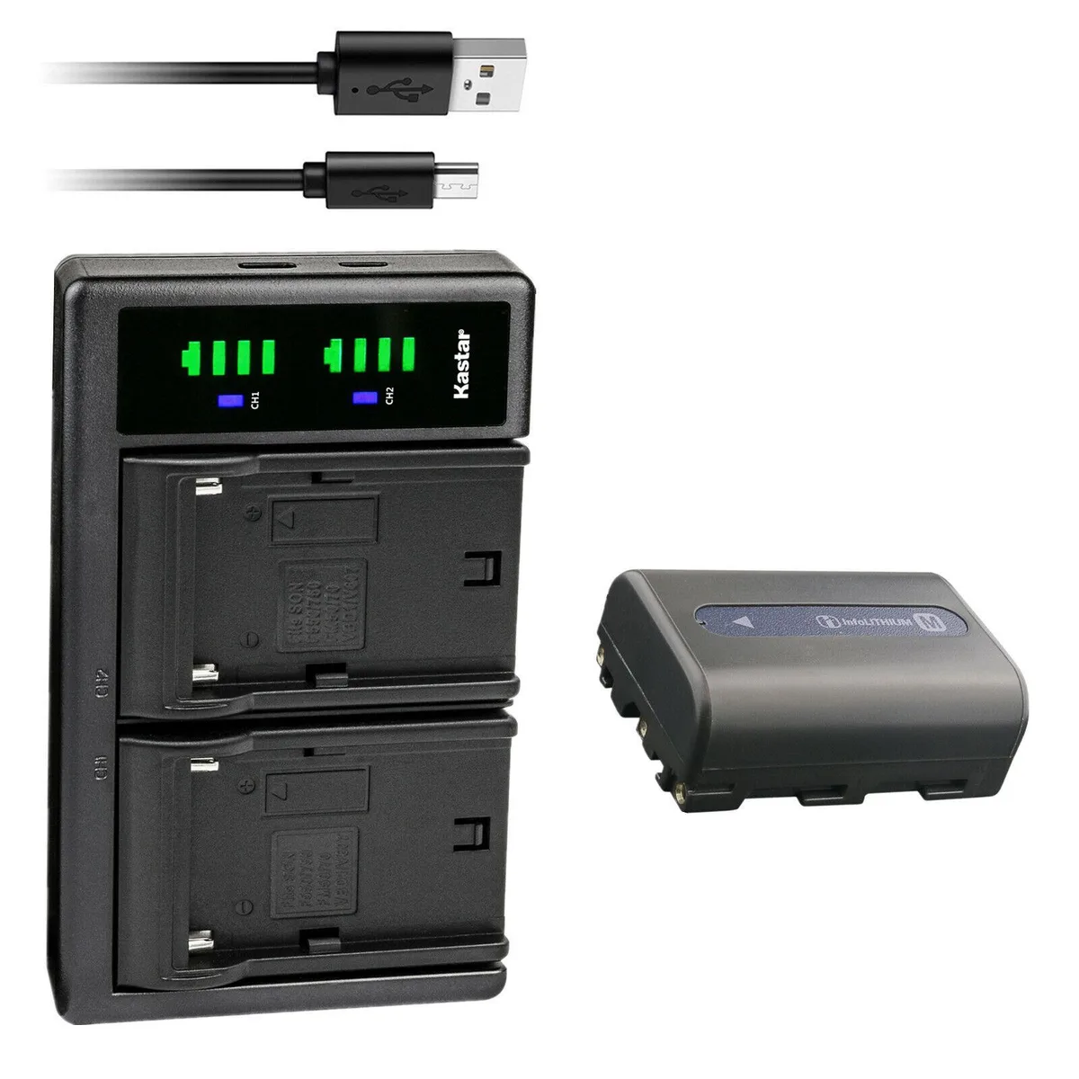 Kastar Kastar NP-FM50 2300mAh Li-Ion Battery with LTD2 USB Dual Charger — product photo