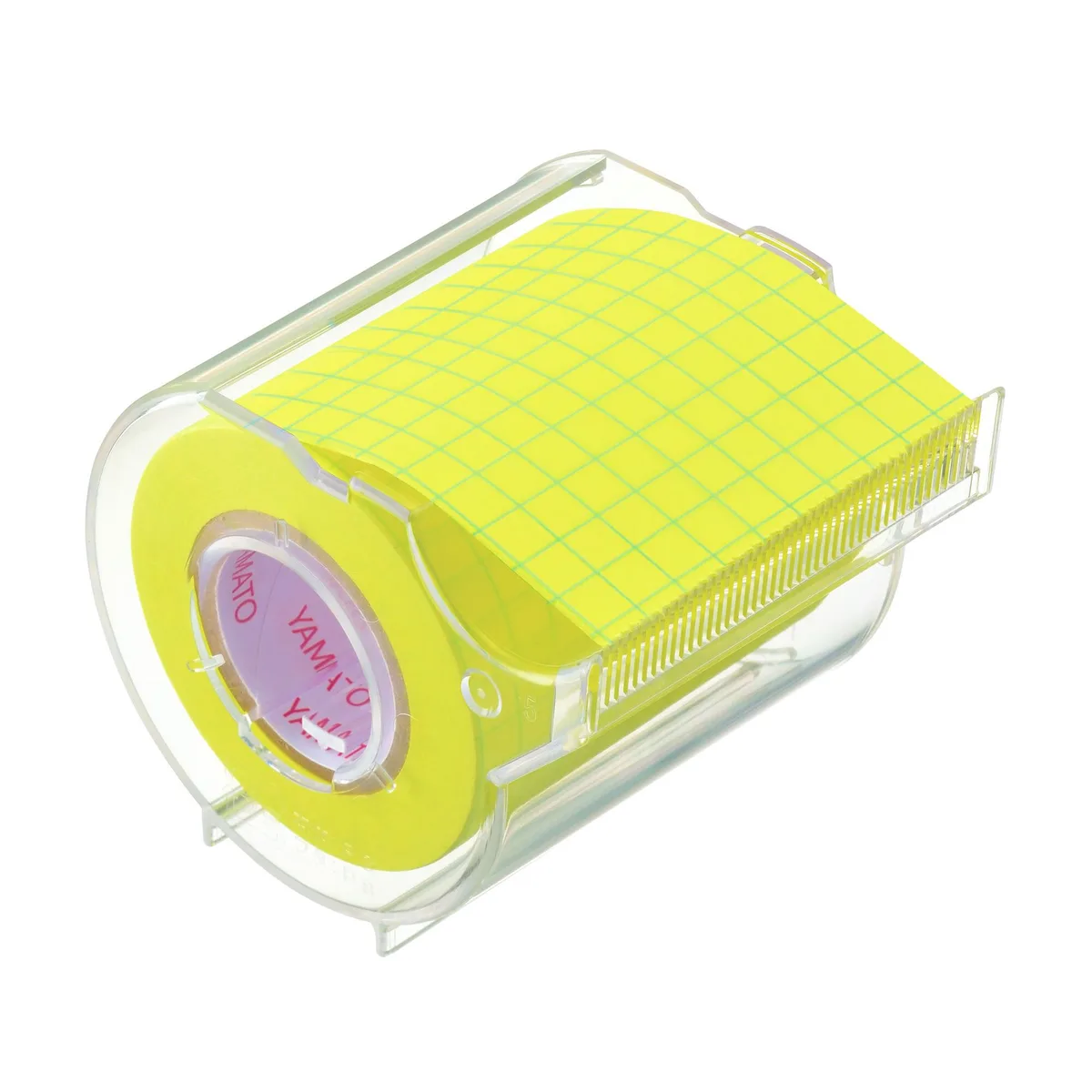 Yamato Yamato Memoc Gridded Sticky Note Dispenser 33 ft Fluorescent Yellow — product photo