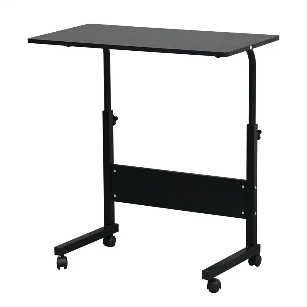 QXDRAGON QXDRAGON C-Shaped Adjustable Side Table on Wheels, Black Camaro, 31.5 x 15.8 in — product photo