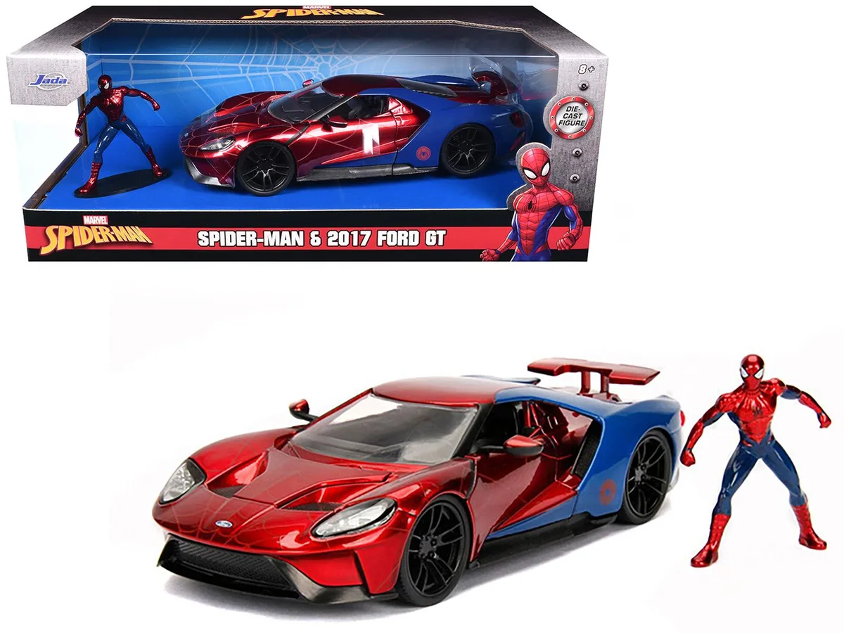 Jada Jada 2017 Ford GT Marvel 1/24 Scale with Spider-Man Figurine — product photo