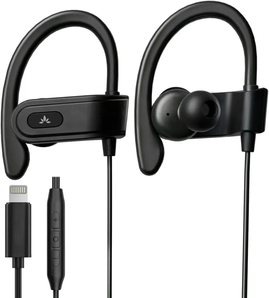 YINGHUA YINGHUA L171 Lightning wired headset with ear hook for iPhone 11 12 13 14 — product photo