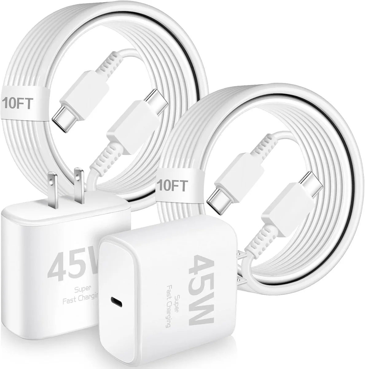 ONITOON ONITOON 45W USB-C Charger 2-Pack 10ft Cable — product photo