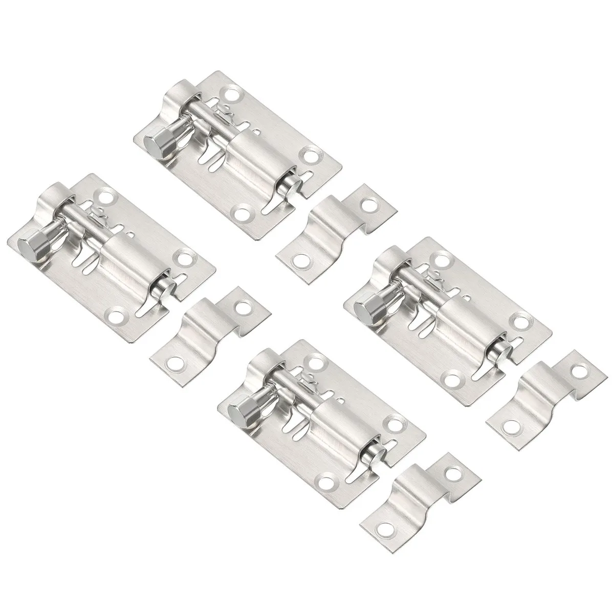 Unique-Bargains Unique-Bargains Door Barrel Bolt Latch 50mm 4 Pack Stainless Steel — product photo