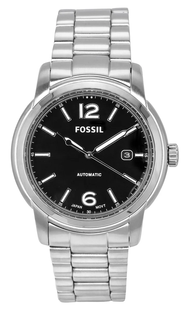 Fossil Fossil Heritage ME3223 Automatic Stainless Steel Black Dial 43mm 50m Water Resistant — product photo