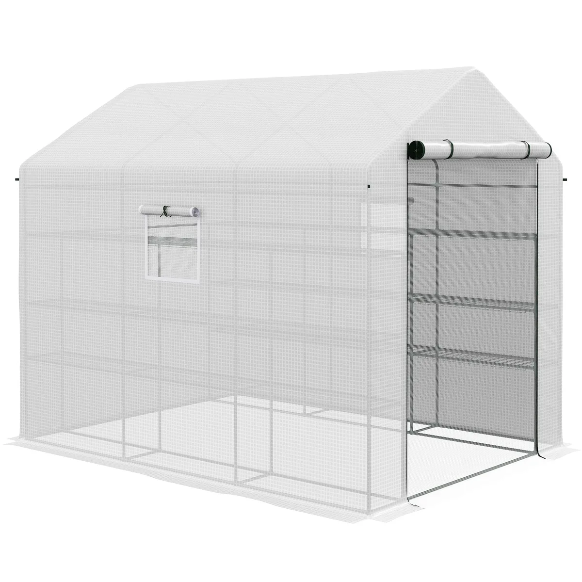 tuphen tuphen White Steel Trellis 18 Shelf 95.25" L x 70.75" W x 84.75" H — product photo
