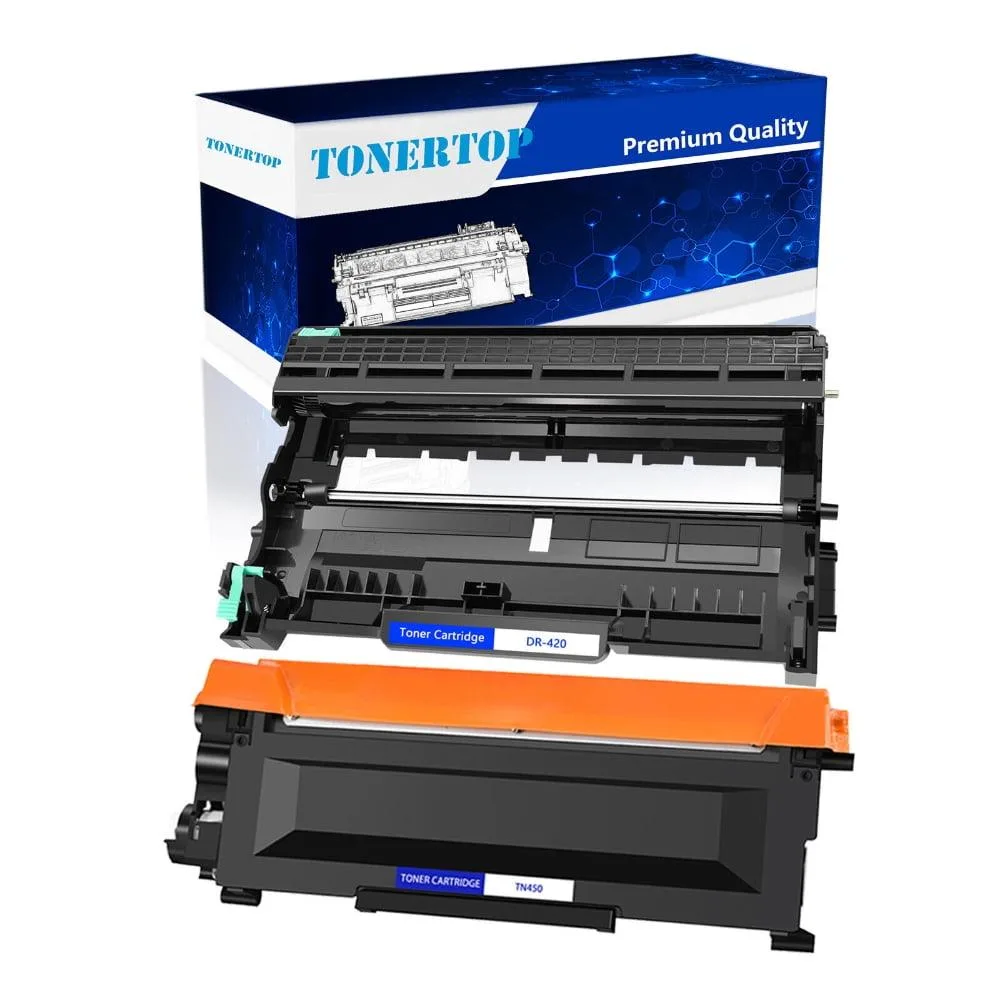 Ninestar Technology Ninestar Technology TN450 toner cartridge &amp; DR420 drum kit, 2-pack — product photo