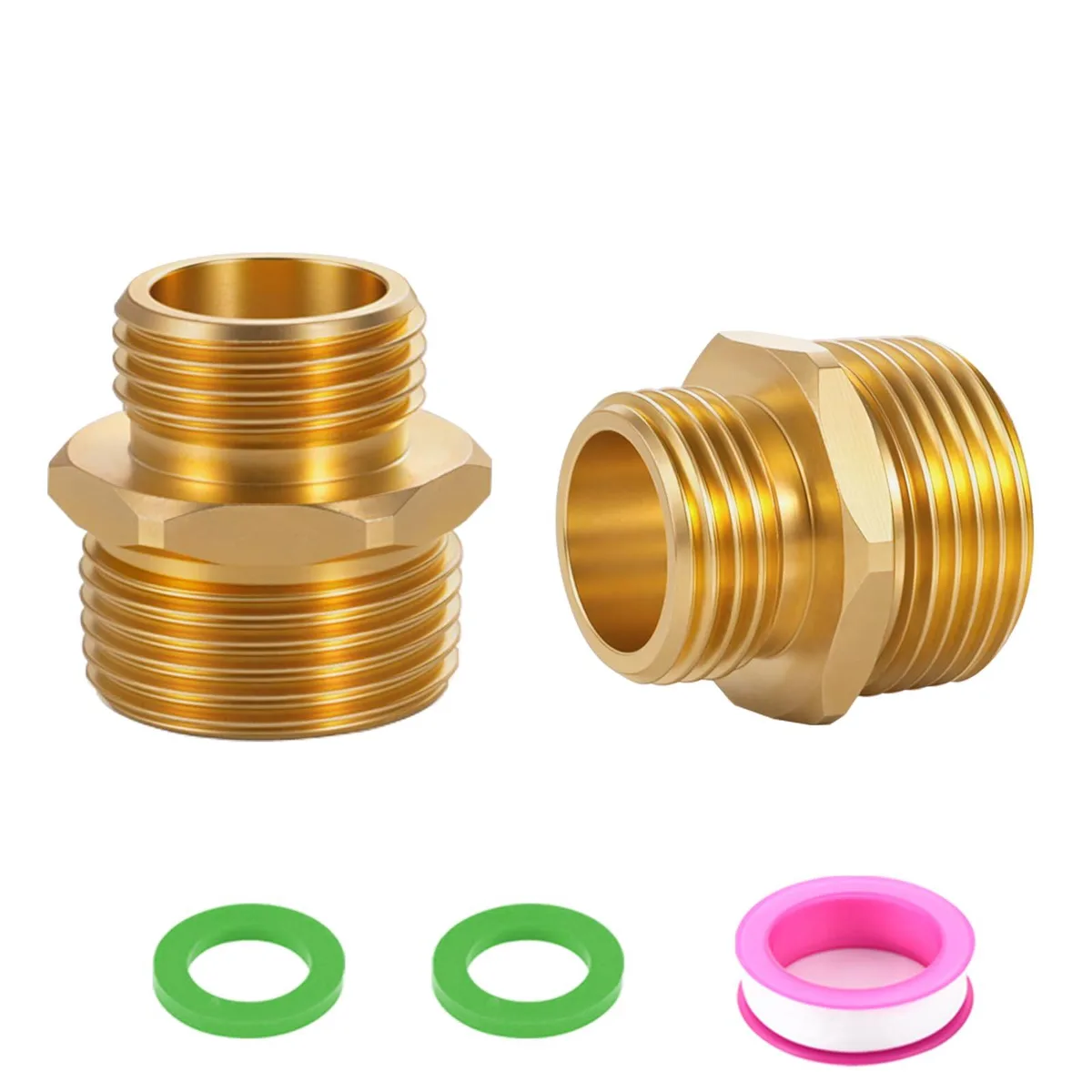  AUTO-VOX 1" NPT Male to 3/4" GHT Male Adapter 2 Pack — product photo