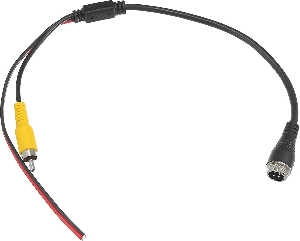 Boxwave Boxwave Car Camera Adapter 4 Pin to RCA M12 4-Pin Male to RCA AV Male with Trigger Wire — product photo