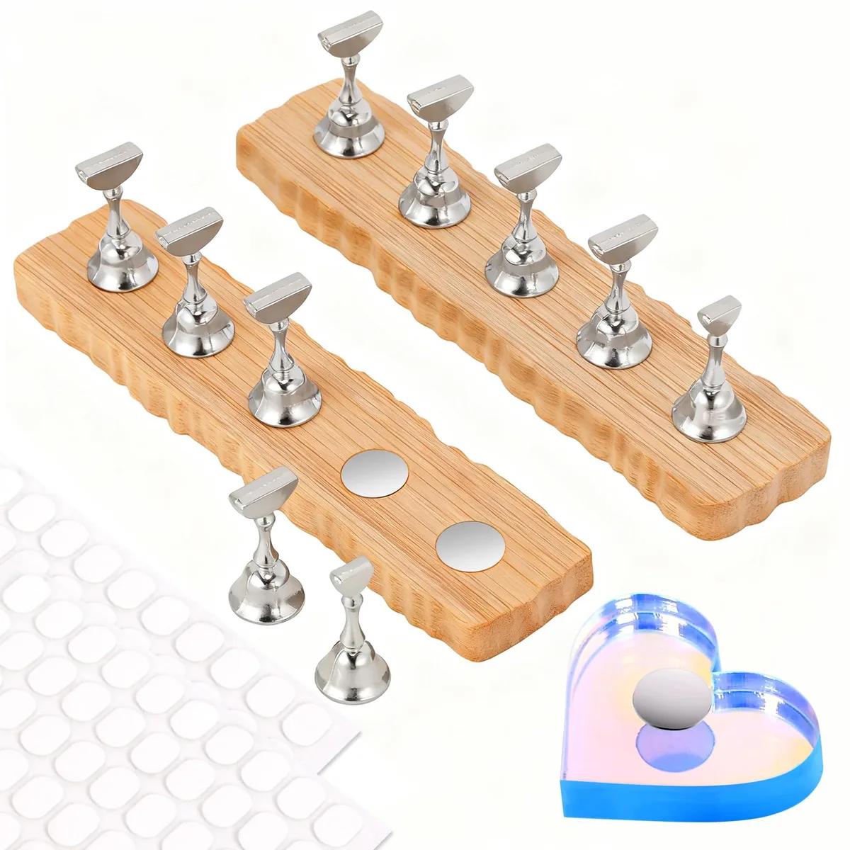  Avid MKA00188 Nail Stand Kit — 10 Stands, 100 Tapes, Silver/Black Acrylic — product photo