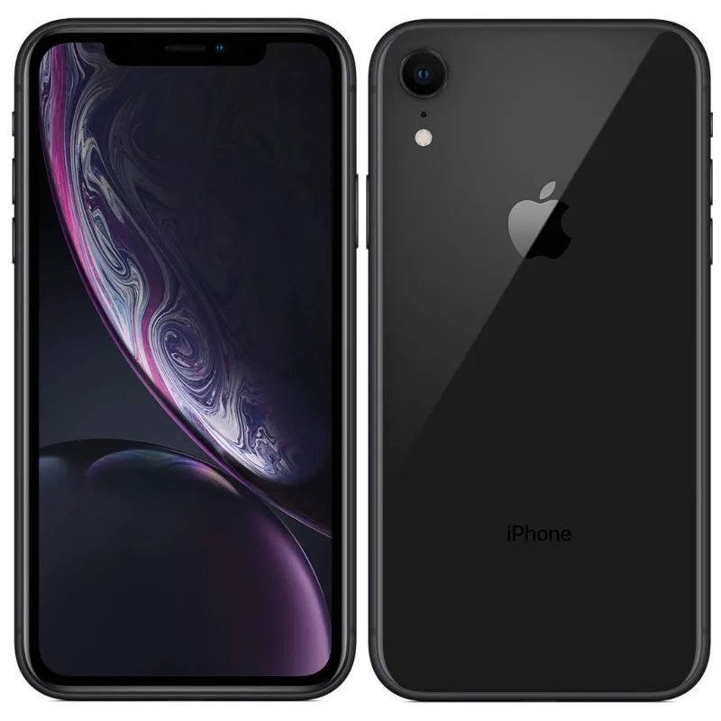 Apple Apple iPhone XR 64GB GSM CDMA Unlocked Black 6.1" 12MP A12 Bionic iOS 12 3GB RAM new cell phones - unlocked — product photo
