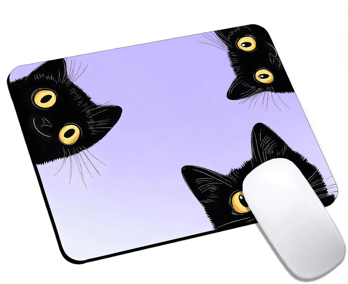 BLUEBOOD D3F3-2420-K315 Mouse Pad 9.5" x 7.9" Purple Cats — product photo