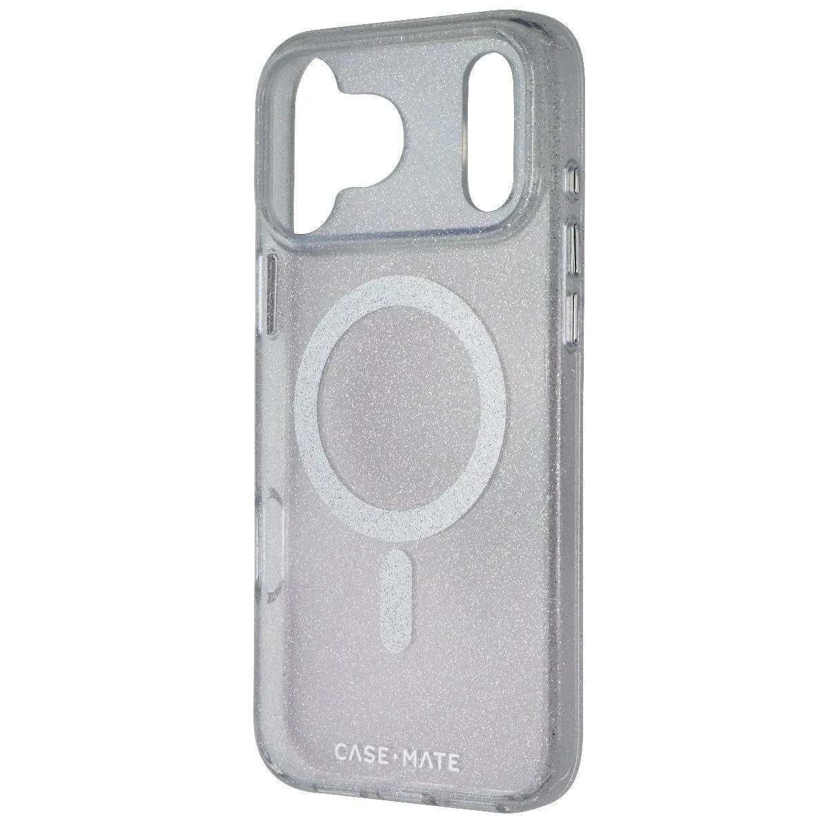 Clear case with embedded glitter foil for iPhone 17 Pro Max