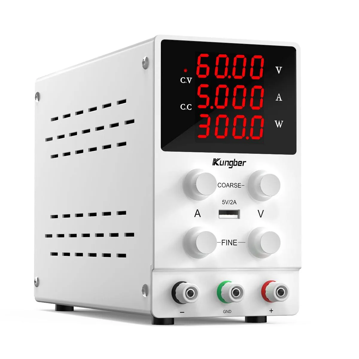 BFKK BFKK 60V 5A DC Bench Power Supply White video accessory — product photo