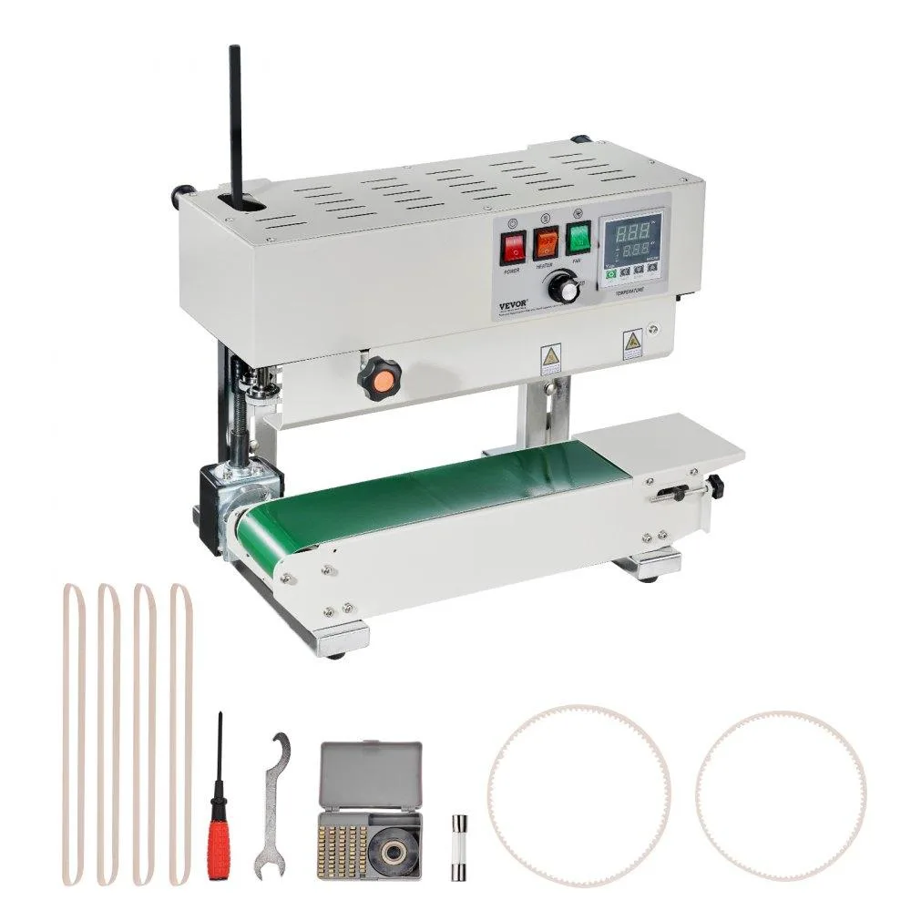 VEVOR VEVOR Continuous Band Sealer 600W 6-12mm Seal Width Vertical Carbon Steel — product photo