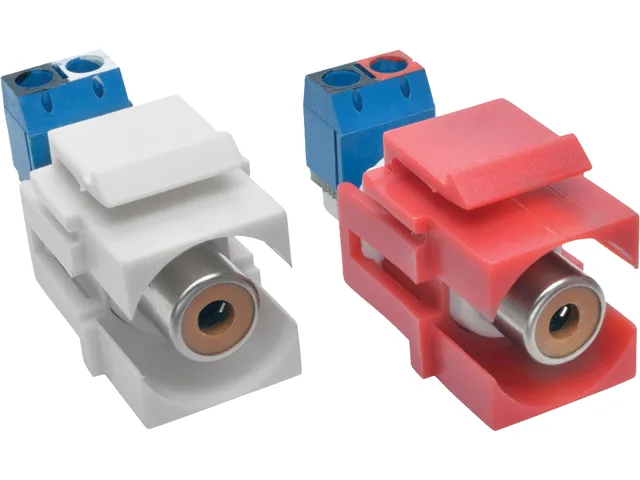 Tripp Lite Tripp Lite A050-000-ST-KJ RCA Female to Screw Terminal Keystone Jack Kit, Red/White, pro sound — product photo