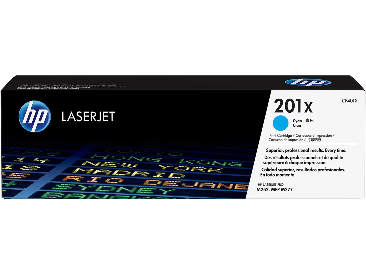 HP HP CF401X 201X Cyan High Yield Toner Cartridge 2300 Pages — product photo