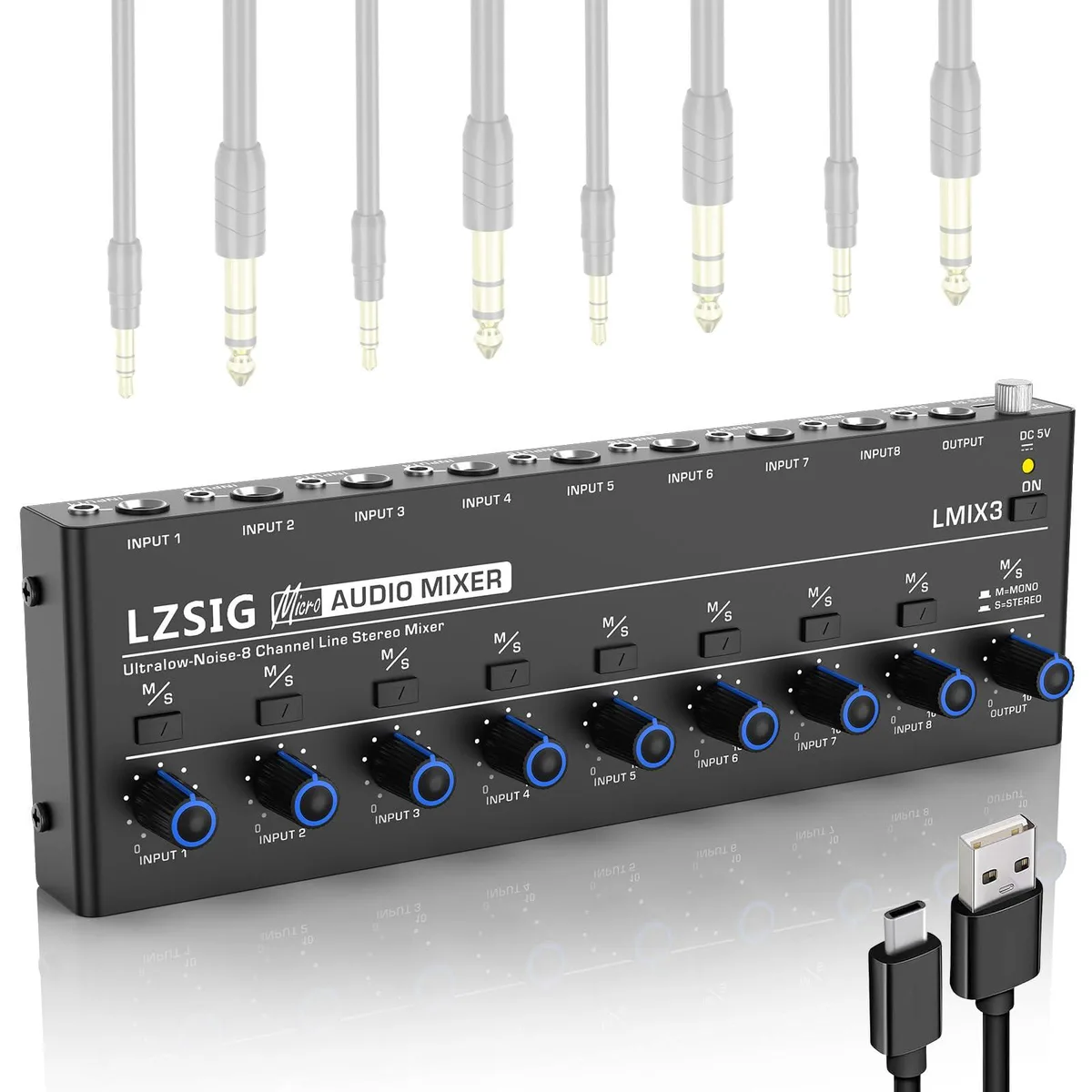  LZSIG LMIX3 8-Channel Audio Mixer — product photo