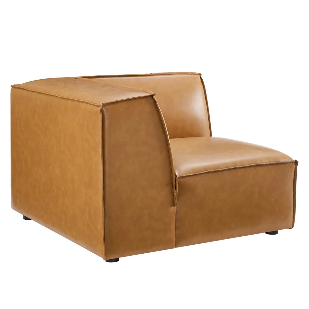 LexMod LexMod Restore Corner Chair Tan 40.5"L 28"H 440 lbs — product photo