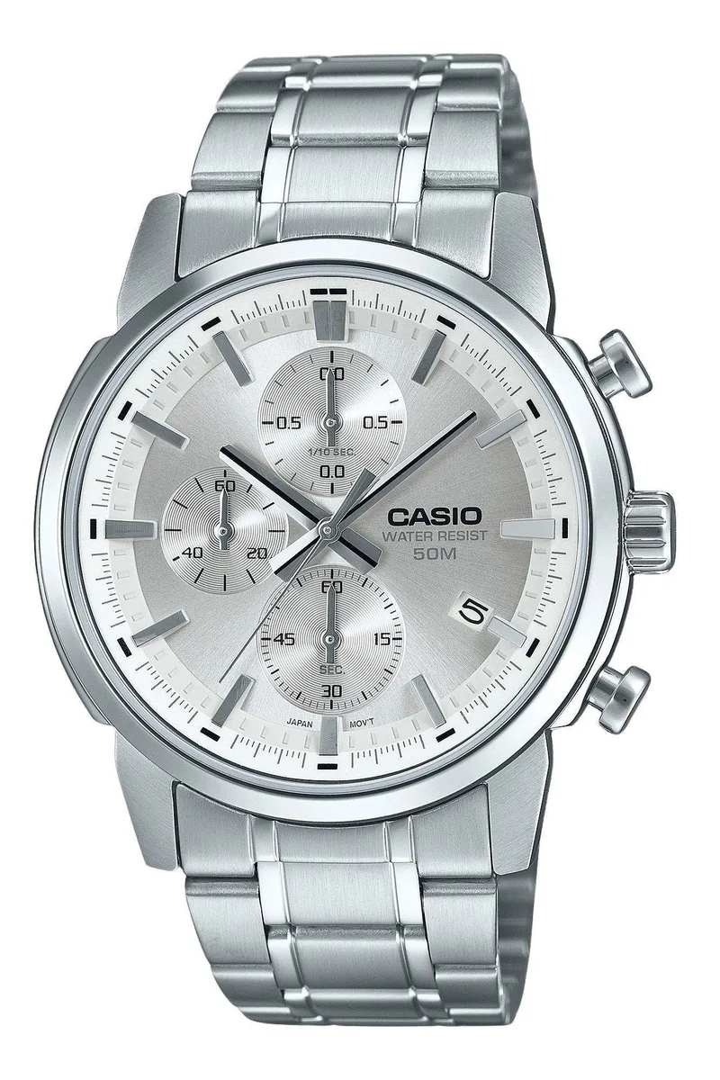 CASIO Casio Standard Chronograph MTP-E510D-7AV Silver Dial Quartz Watch — product photo