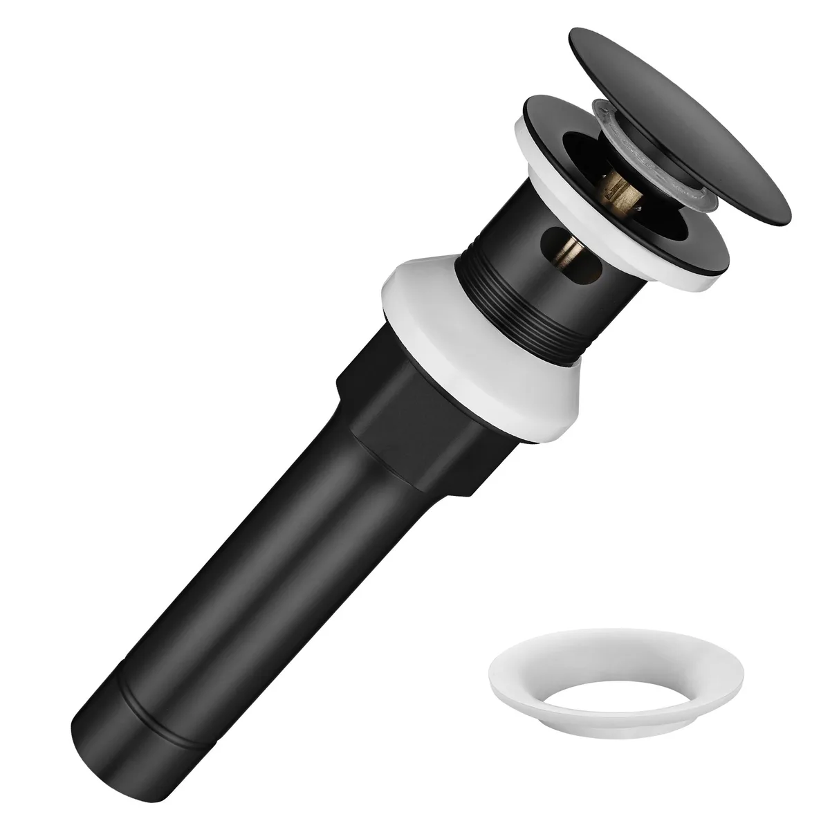 Aquaterior Aquaterior 81DRN007-OV40-MB Pop-Up Drain with Overflow Matte Black — product photo