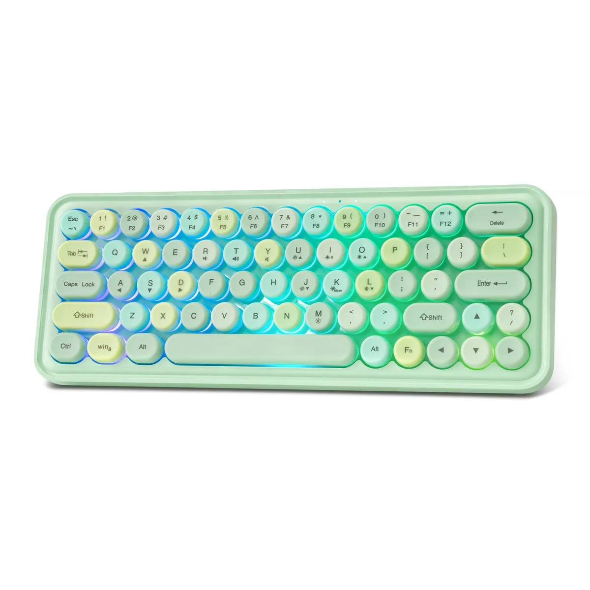 HongCai G602 65% Wired RGB Clicky Gaming Keyboard Green — product photo