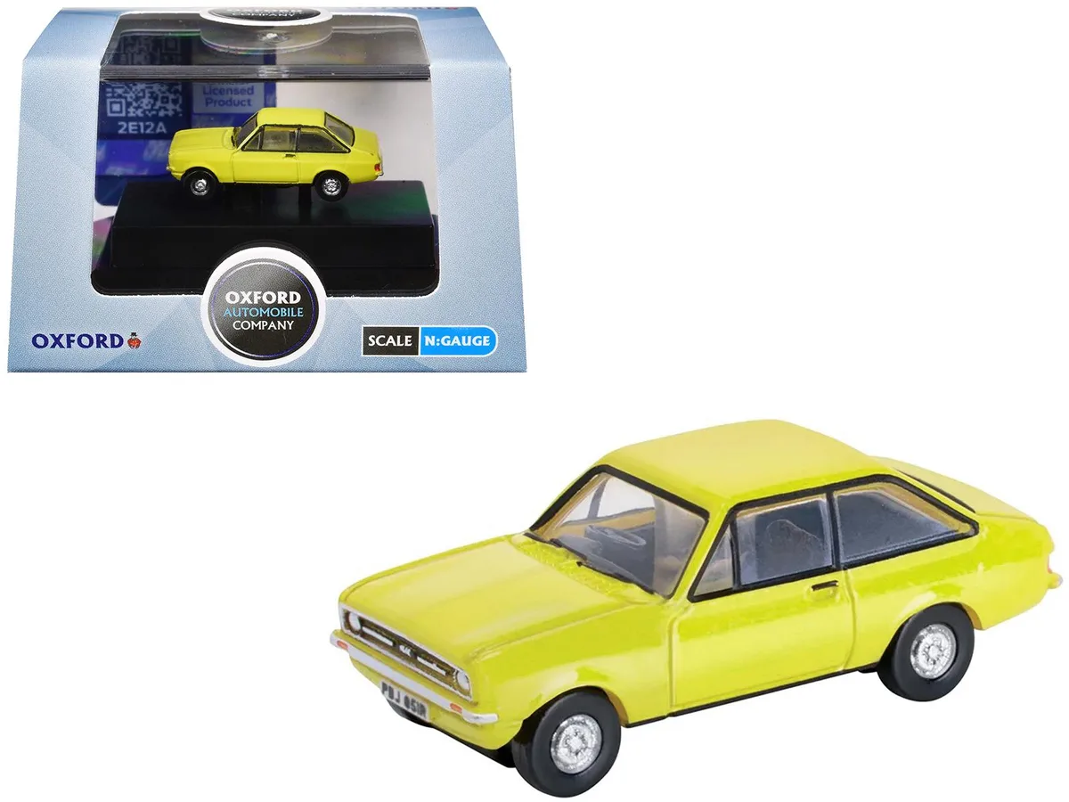 Oxford Diecast Oxford Diecast Ford Escort Mk2 RHD Signal Yellow 1/148 Scale Diecast Car — product photo