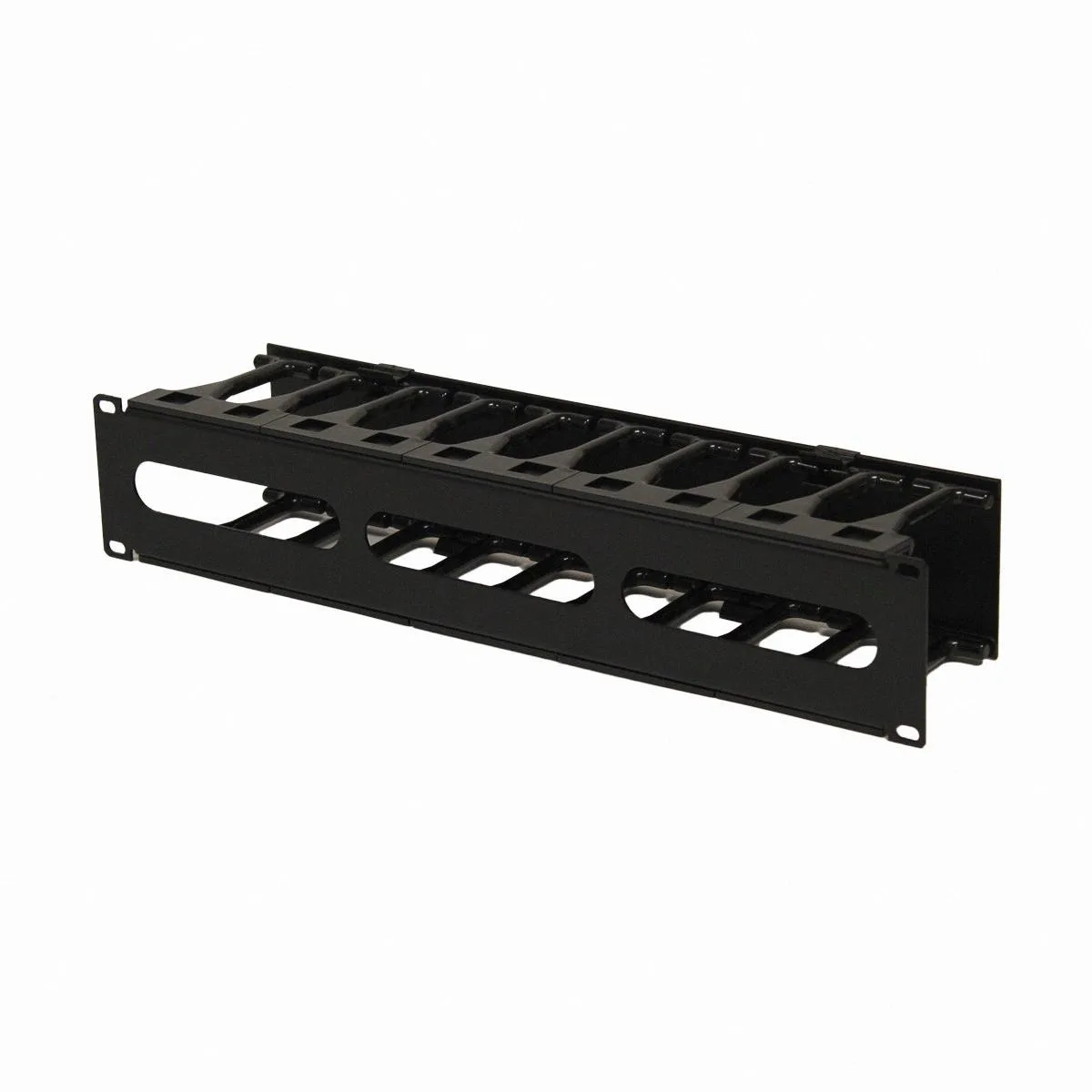 NavePoint NavePoint 19" 2U High-Density Rack Cable Manager with Snap Hinge Cover — product photo