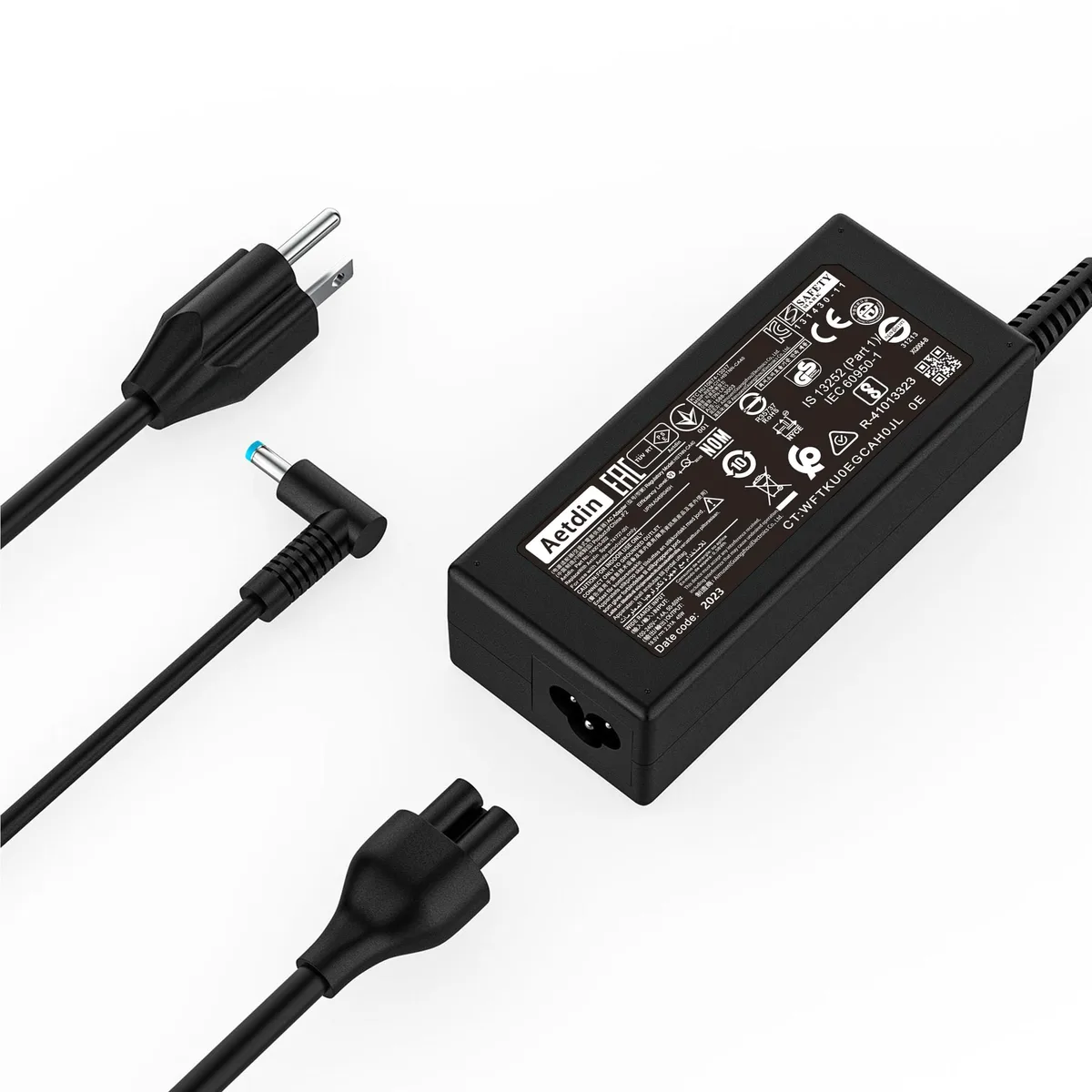 Aetdin 45W 19.5V 2.31A AC Adapter 4.5x3.0mm Blue Tip — product photo
