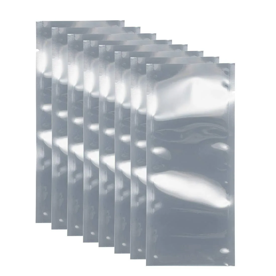 Stack of 100 black antistatic shield bags 70x160mm