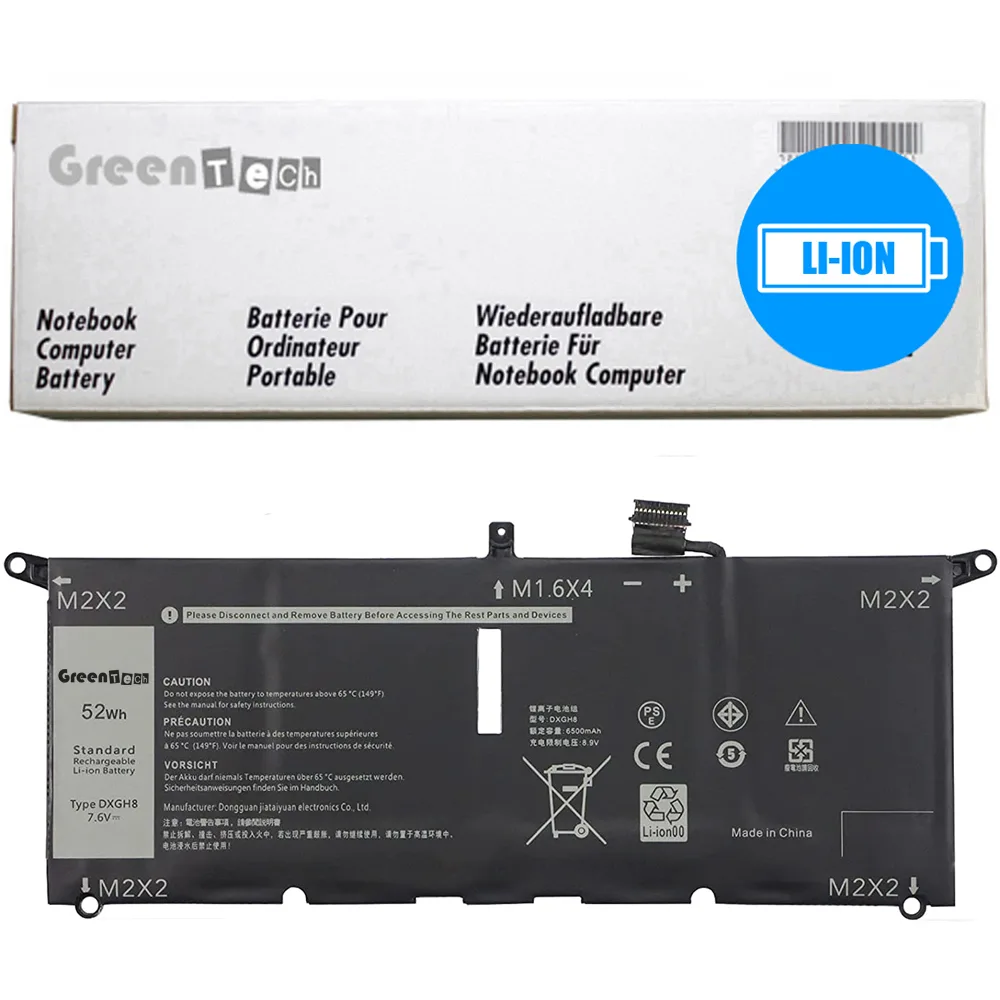 NShi NShi laptop battery DXGH8 52WHR 7.6V 6842mAh 4-cell for Dell XPS 9370 9380 Latitude 3301 — product photo