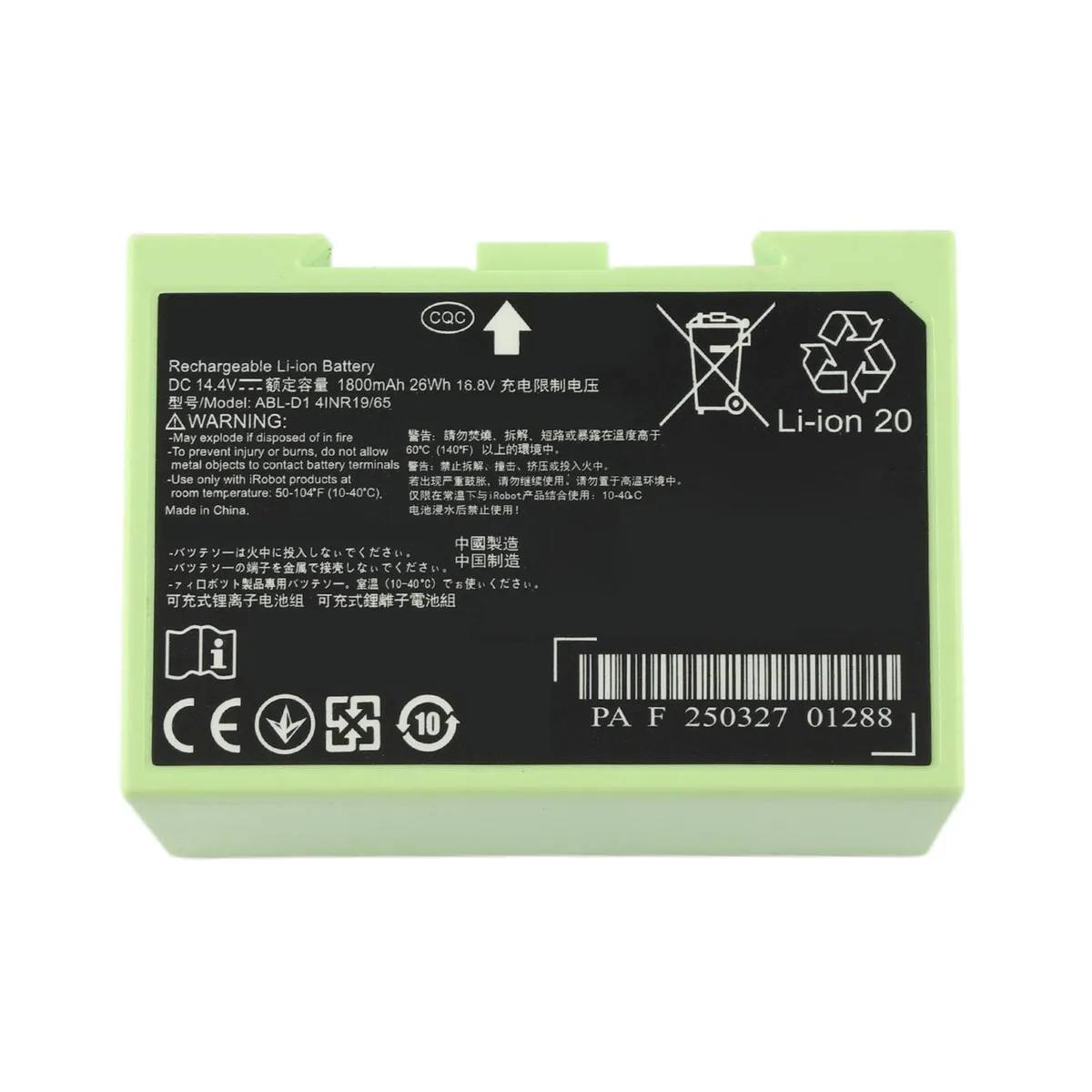 KingSener KingSener ABL-D1 14.4V 1800mAh battery for Roomba i7 i7+ 7158 7150 7550 e5 e6 — product photo