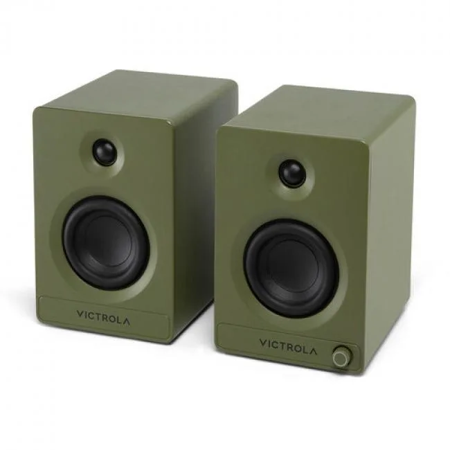 Victrola Victrola VPS-400-GRN Tempo Bluetooth Bookshelf Speakers (Green) — product photo