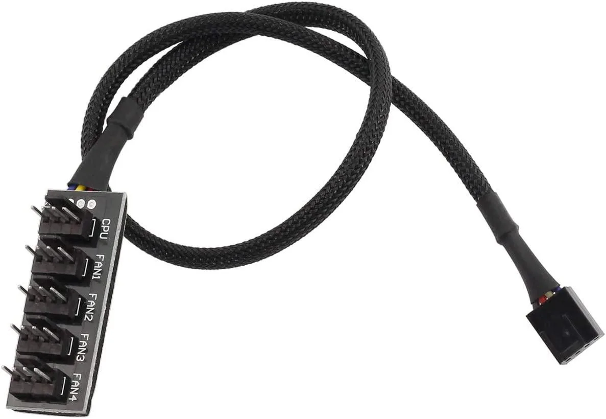CAFELE CAFELE 5-Port PWM Fan Hub Splitter 37cm Power Splitter Cord — product photo