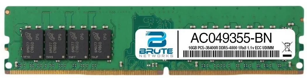Brute Networks Brute Networks 16GB DDR5-4800 ECC UDIMM Dell Compatible AC049355 — product photo