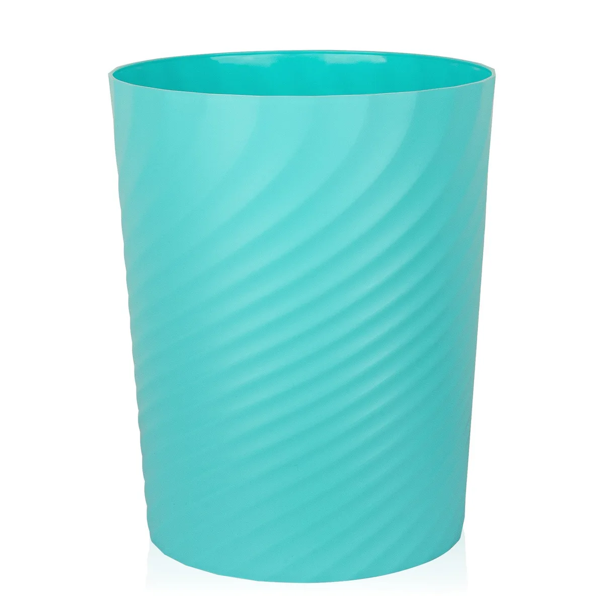  UUJOLY UU-HM0056-16 1.8 Gal Plastic Wastebasket Light Blue 12 Pack — product photo