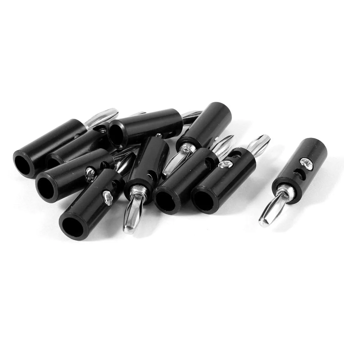 Unique-Bargains Unique-Bargains Banana Plug Screw Connector Adapter 10pcs 3.5mm Black — product photo