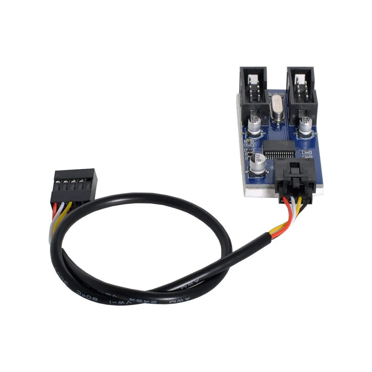 Fervit Fervit USB 2.0 9-pin header 1-to-2 female extension cable 30cm — product photo
