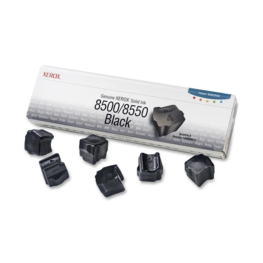 XEROX Xerox 108R00672 Solid Ink 6 Sticks Black 6000 Pages — product photo