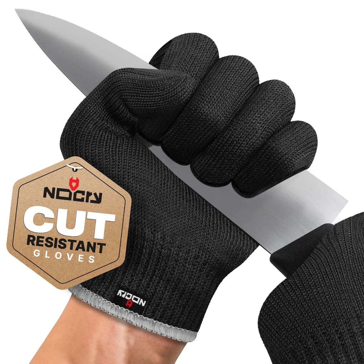  Vibe CutGuard Black Gloves Size 8 Gray — product photo