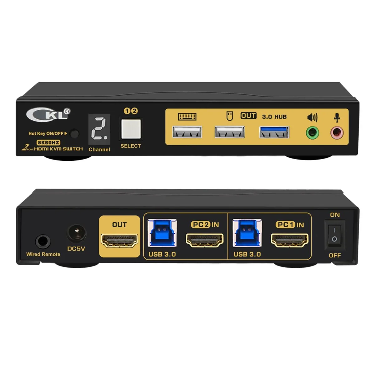 Vszerda Vszerda 62HUA-5 8K HDMI 2.1 KVM Switch 2-Port USB 3.0 — product photo