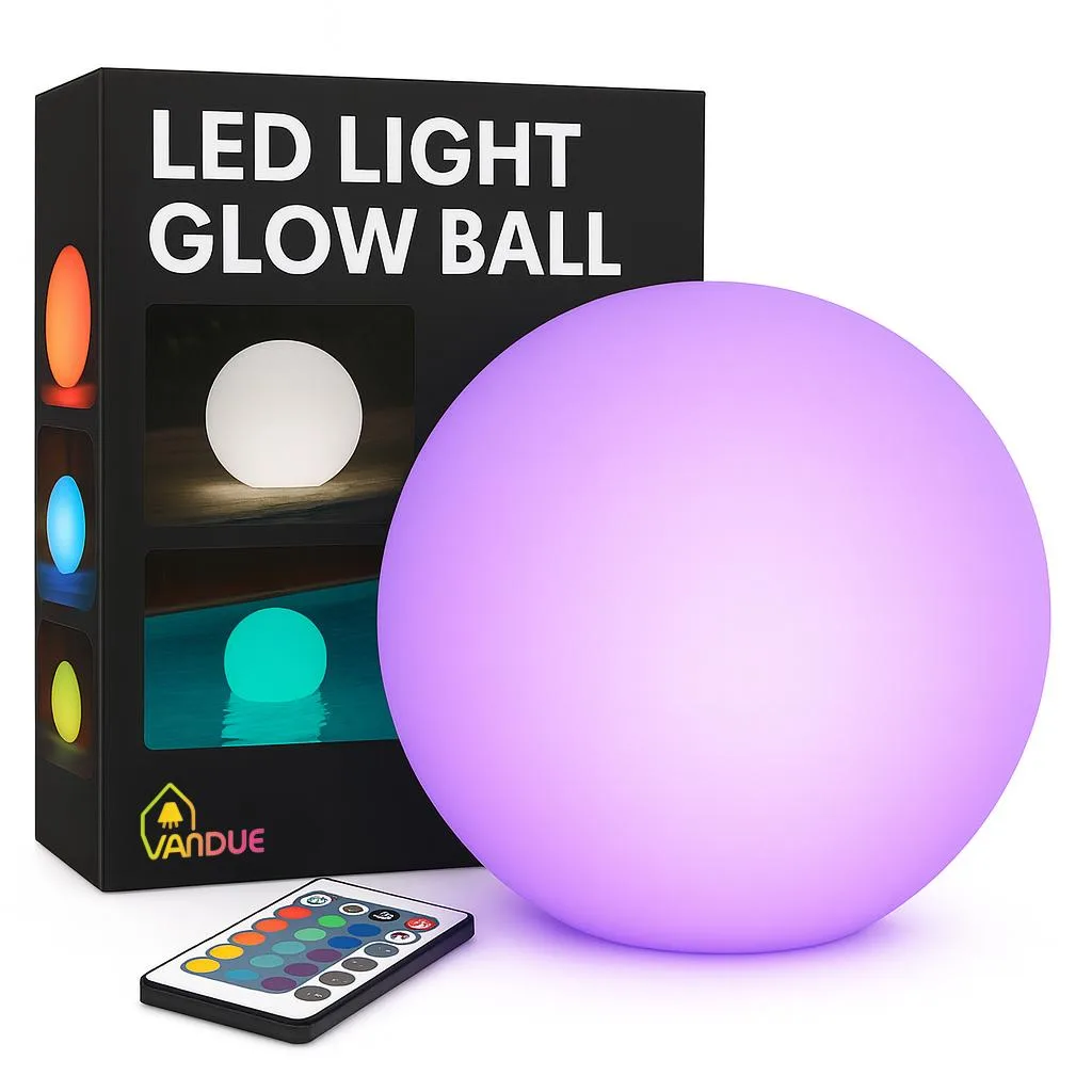 Vandue Corporation Vandue Corporation LEDIR-ORB-20 Color-Changing LED Glow Ball 16 colors IP65 — product photo