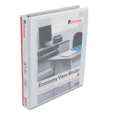 Universal Business Supply Universal Business Supply UNV20742 1" D-Ring View Binder White 220 Sheets — product photo