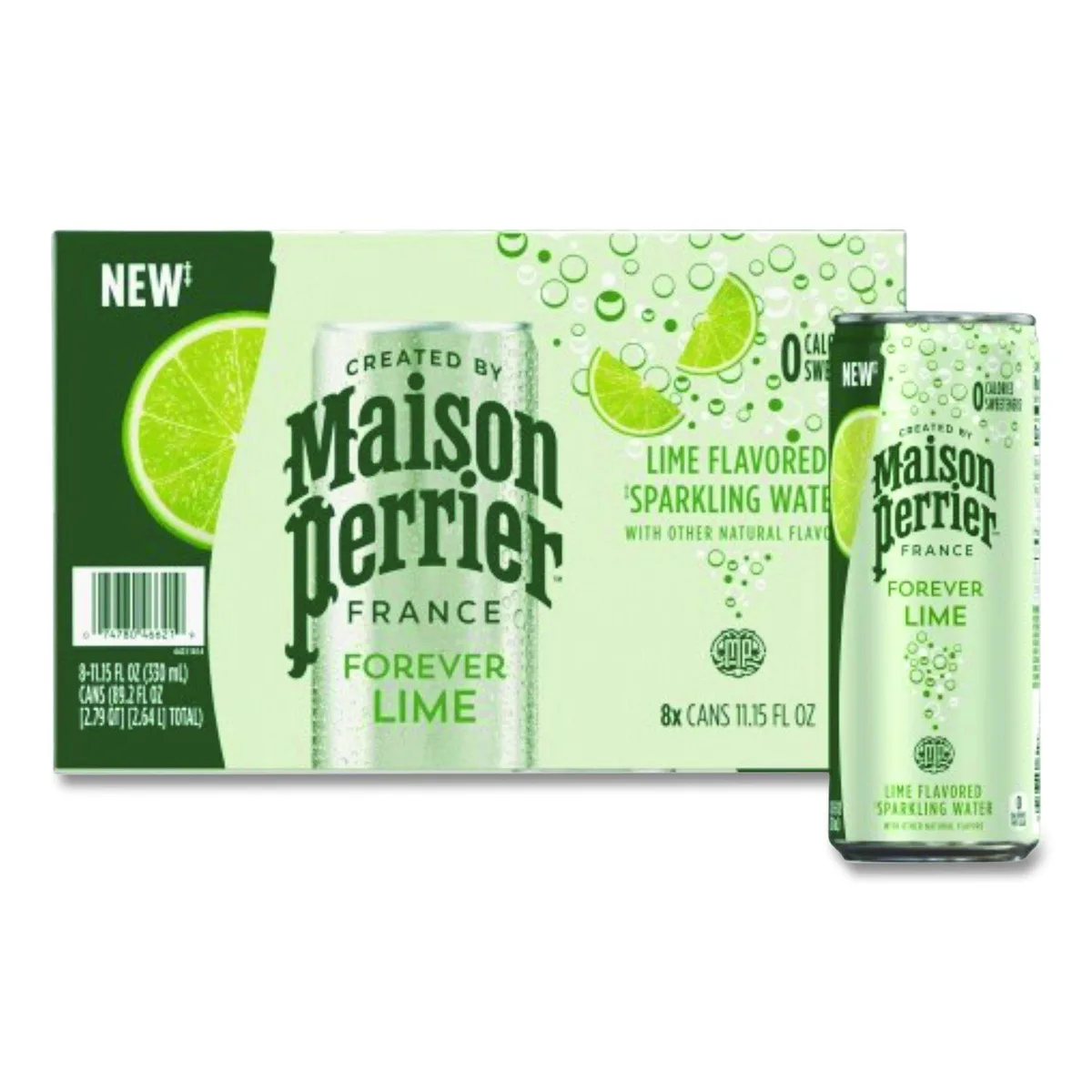 Nestle Nestle Maison Perrier Sparkling Water Lime 11.15 oz Can 8 Pack — product photo