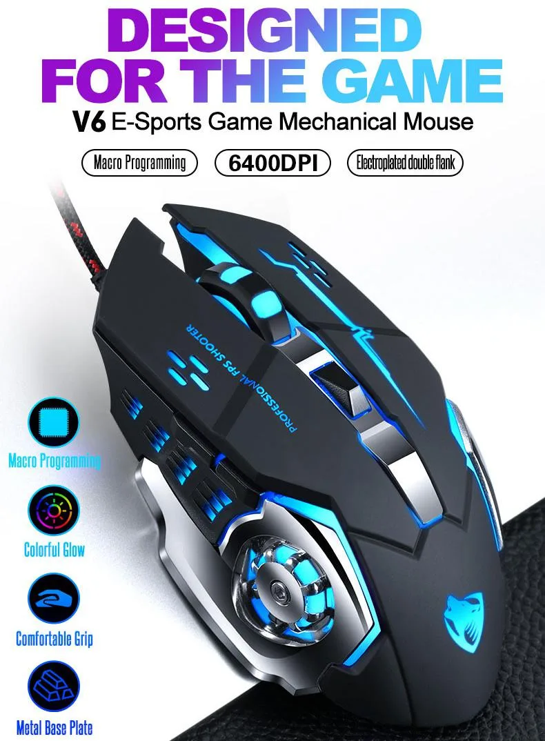 LG ELITE LG ELITE Gaming Mouse 6400 DPI 6 Buttons Gray — product photo