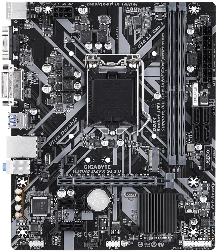 GIGABYTE GIGABYTE h310m-d2vx-si 2.0 motherboard accessory — product photo