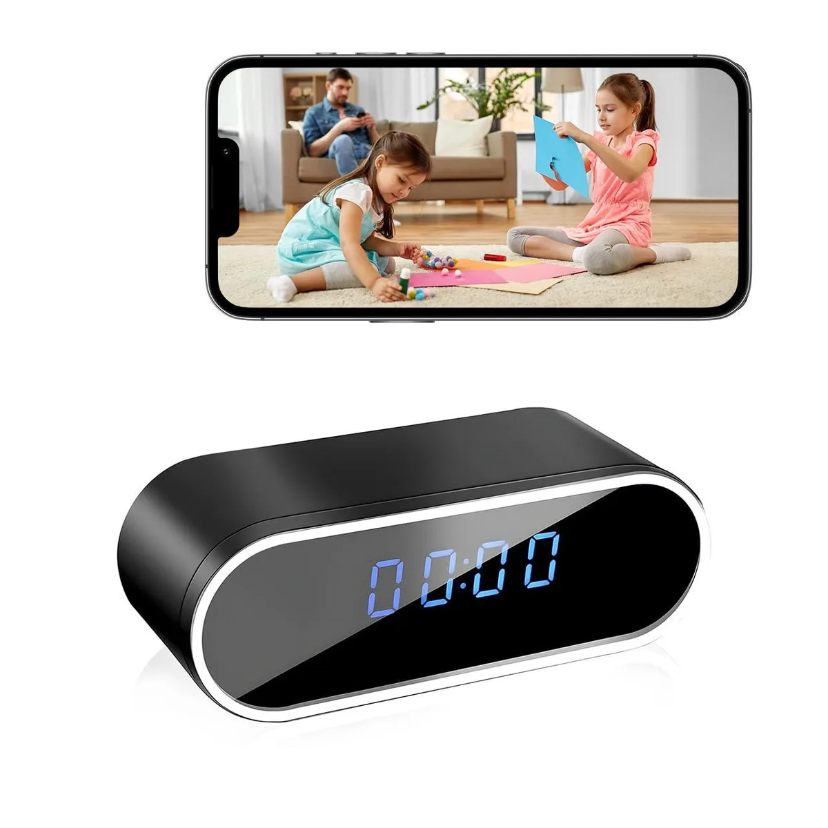 Clover Smart Clock Camera 1080p Wi-Fi Hidden Clock — product photo